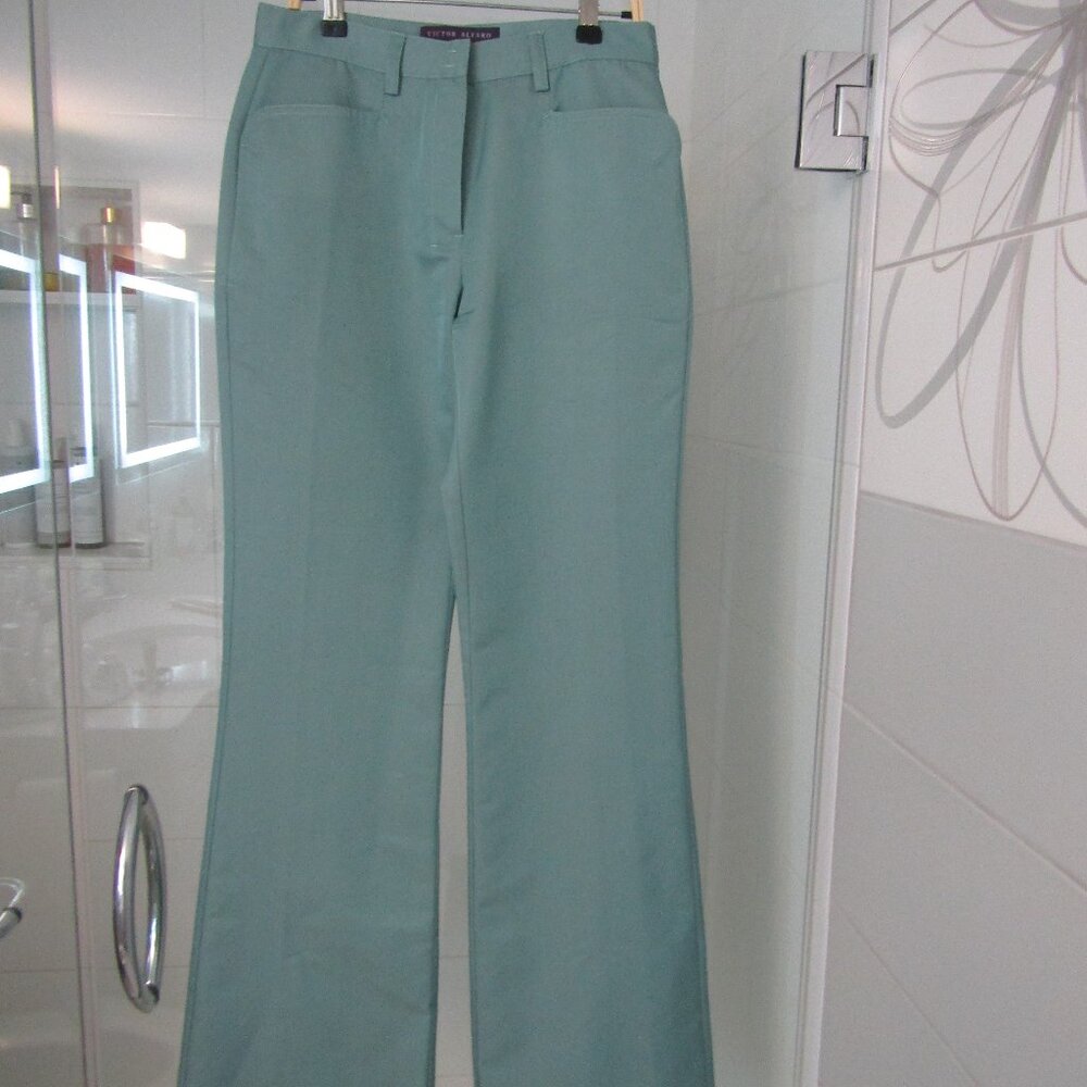 Victor Alfaro Teal Green Pants--Ladies Size 40/Medium----Long/Tall---Excellent!